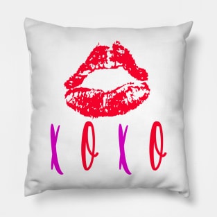 XOXO RED LIPS Pillow