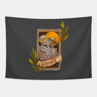 The Lovers Tarot:, Kissing Skeletons Tapestry