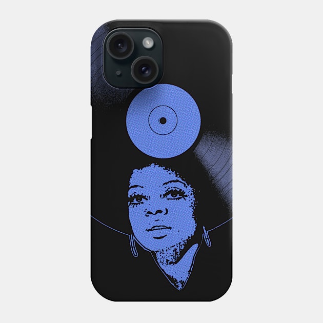 Afrovinyl (Kinda Blue) Phone Case by bronzarino