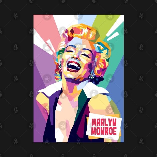 Portrait illustration of Marlyn Monroe by RJWLTG