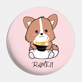 Ramen corgi Pin