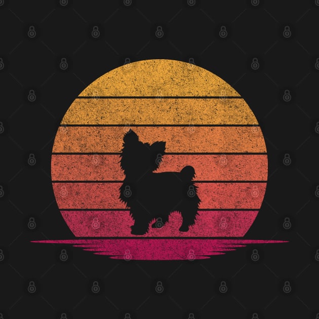 Awesome Funny Yorkshire Terrier Gift for dog lover - Animal Silhouette Sunset Design by mahmuq