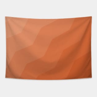 Orange / Brown diagonal zig-zag lines - Subtle minimalist pattern Tapestry