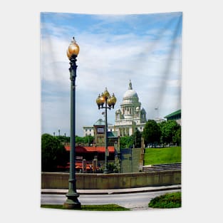 Providence RI - Capitol Building Seen from Waterplace Park Tapestry