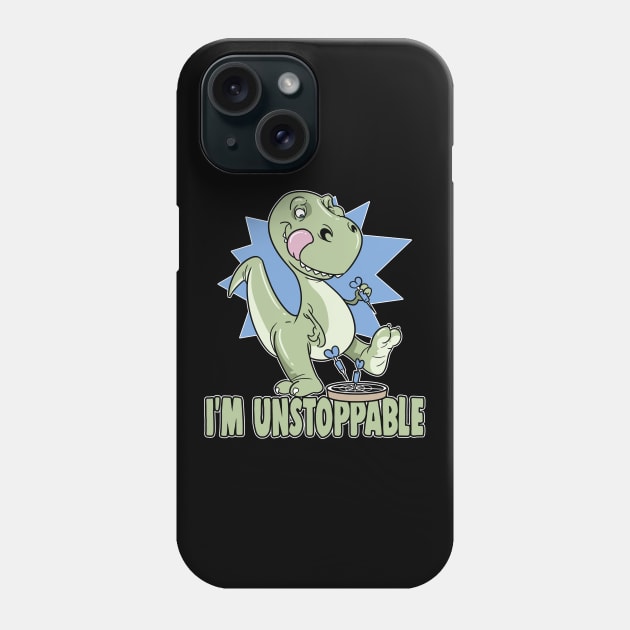 T-Rex I'm Unstoppable Darts Dinosaur Big Dart Phone Case by ModernMode