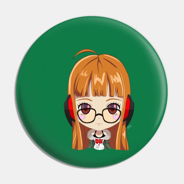 Persona 5 - Futaba Sakura chibi Pin by Pastelpandabum