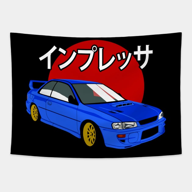 Subaru Impreza GC8 JDM Style Tapestry by Rebellion Store