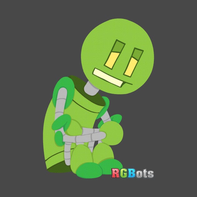 RGBots: Sad Green Robot by hpkomic