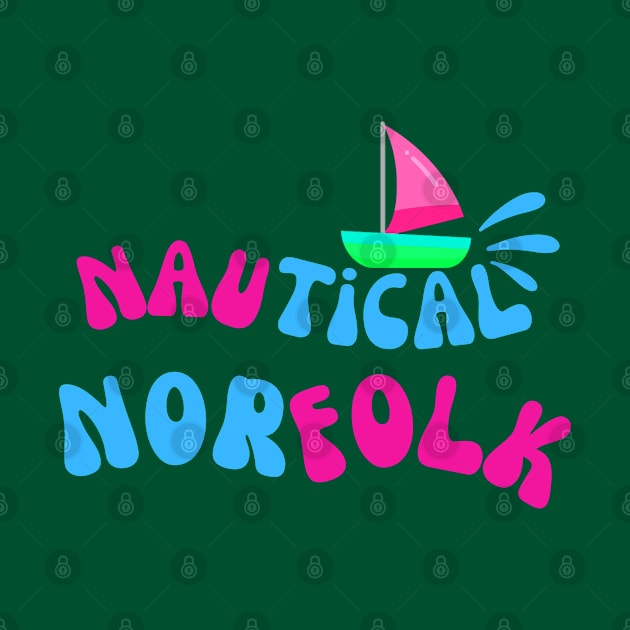 Nautical Norfolk in pink and blue by MyriadNorfolk