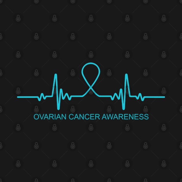 Ovarian Cancer Awareness Heartbeat - In This Family We Fight Together by BoongMie