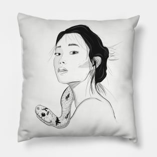 Snake woman Pillow