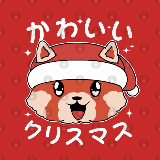 Kawaii Christmas Red Panda by Bruno Pires