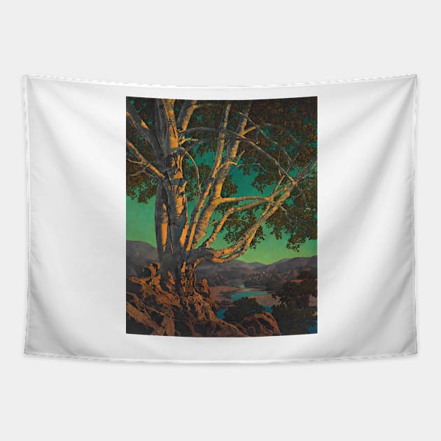 Maxfield Parrish Old White Birch Art Print 1937 American Painter Tapestry by ZiggyPrint