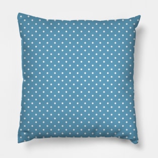 Blue White Dots Back To School Pattern Pillow