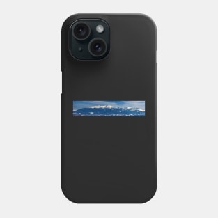 Mountain range in winter, Bucegi Mountains, Romania Phone Case