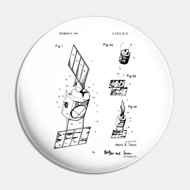 Rocket Patent Drawing Pin by GoshaDron