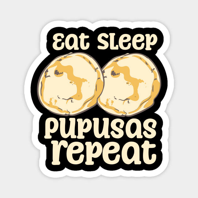 Eat Sleep Pupusas Repeat Magnet by maxcode