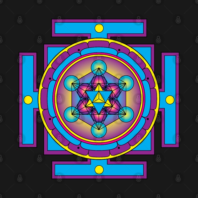 Metatron's Cube Merkaba Mandala by GalacticMantra