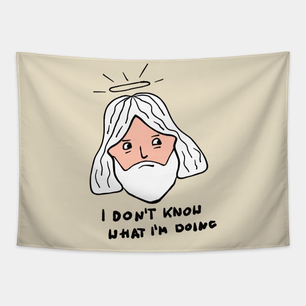 Confused God - i don't know what i'm doing Tapestry by ManoTakako