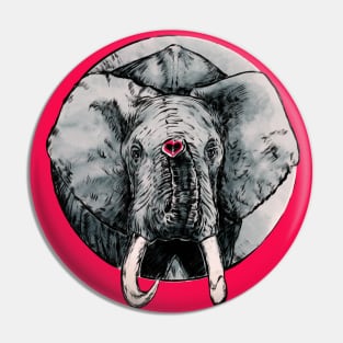 Elephant Heart Pin