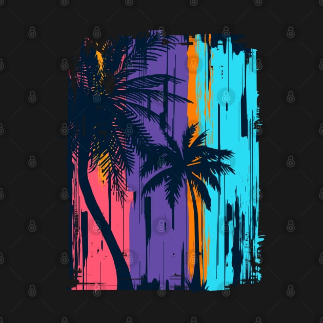 Colorful Beach Sunset Summer Design by busines_night