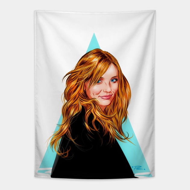 Cameron Diaz - An illustration by Paul Cemmick Tapestry by PLAYDIGITAL2020