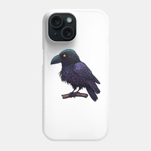 Beautiful Crow with purple tones Phone Case