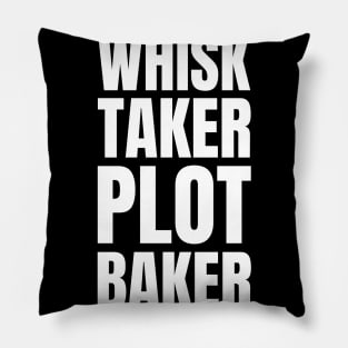 The Culinary Wordsmith: Whisk Taker and Plot Baker - Ideal Gift for Book Lovers, Chefs, and Cooks Pillow