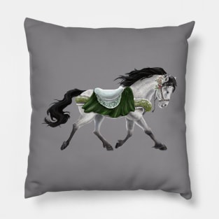 Winter dappled horse Pillow