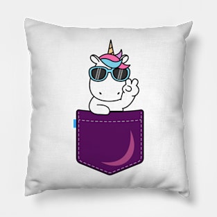 Pocket Unicorn | Cute illustration Pillow