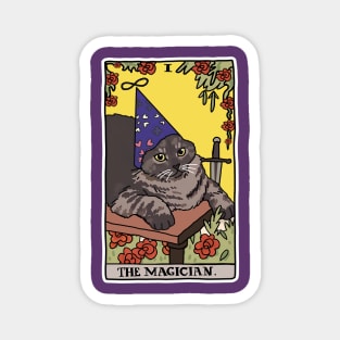 The magician tarot deck - funny tarot cat Magnet