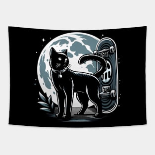 Skateboard cat Tapestry