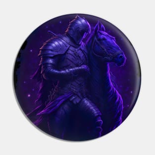 "Warrior of the Night: A Magical Warrior Embracing Splendor" Pin