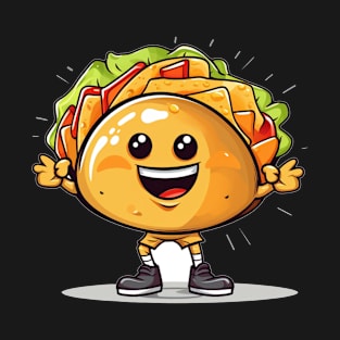 kawaii Taco cehees T-Shirt cute potatofood funny T-Shirt