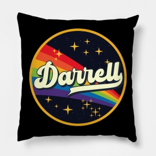 Darrell // Rainbow In Space Vintage Style Pillow