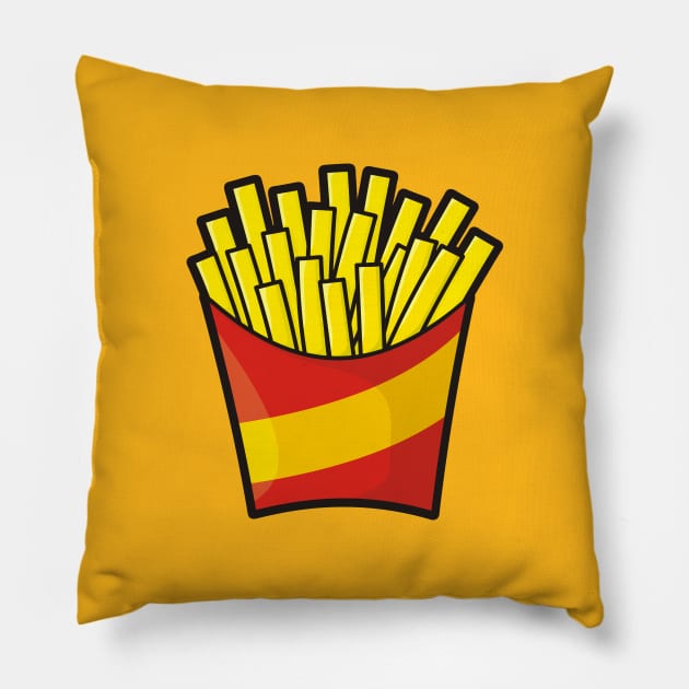 French Fries Icon Pillow by sifis