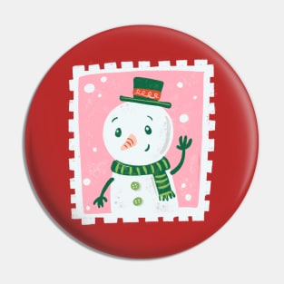 Snowman Stamp Pin