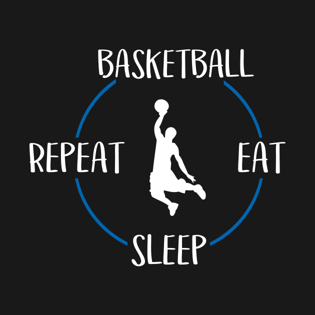 Basketball Eat Sleep Repeat Gift For Basketball Players by OceanRadar