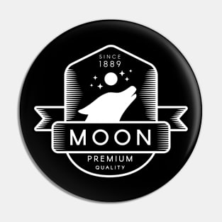 Since 1889 Moon Wolf Art Pin