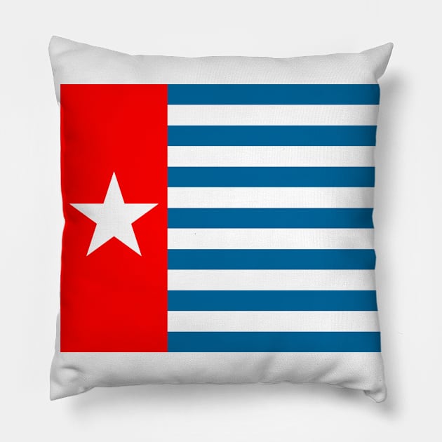 The Morning Star flag of West Papua Pillow by pickledpossums