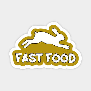 Hoppy Meals - Funny Fast Food Rabbit Magnet