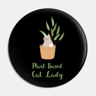 Funny Vegan Plant Based Kitty for every Cat Lady Pin