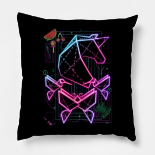 unicornio de neon Pillow