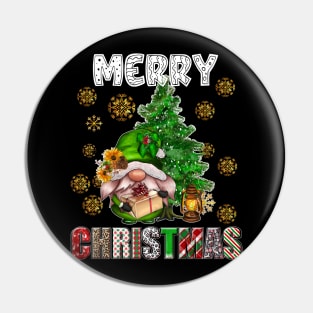 Merry Christmas Gnome Family Funny Xmas Tree Women Men Kids Pin