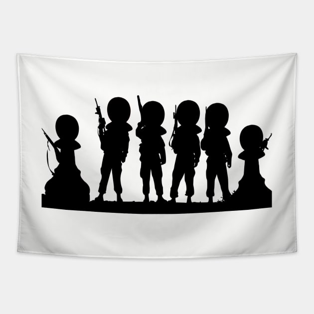 Pawn Soldiers Tapestry by Avalinart