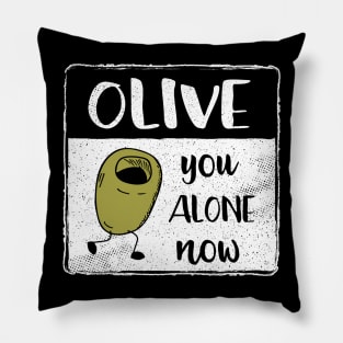 Olive You Alone Fun Fruit Pun II Pillow