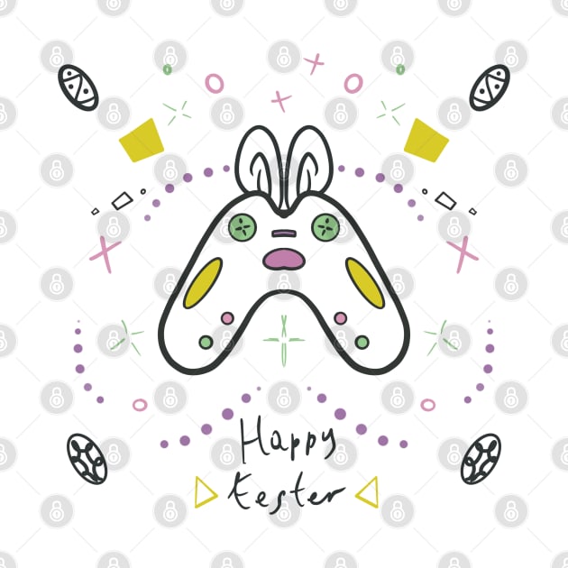 Easter bunny gamer SVG by Xatutik-Art