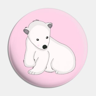 Playful Polar Bear Pin