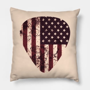 Vintage American Flag Guitar Pick Pillow