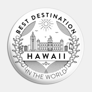 Hawaii Minimal Badge Design Pin